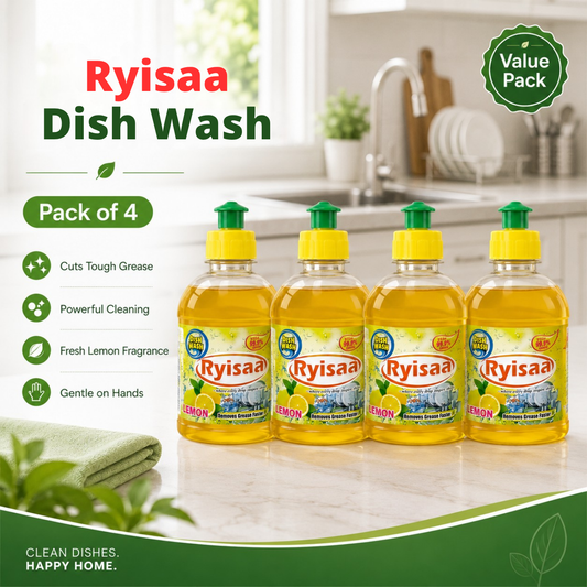 Ryisaa Lemon Extract Dishwashing Liquid - Pack of 4