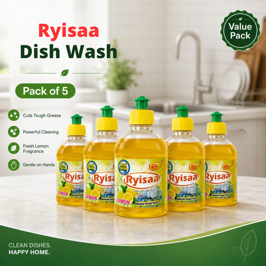 Ryisaa Lemon Extract Dishwashing Liquid - Pack of 5