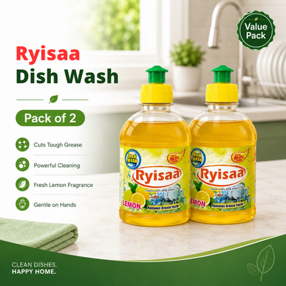 Ryisaa Lemon Extract Dishwashing Liquid - Pack of 2