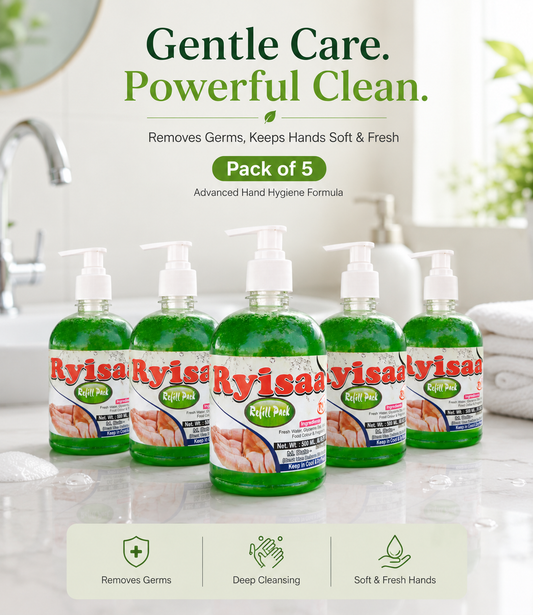 Ryisaa Glycerin Liquid Hand Wash Refill - Pack of 5