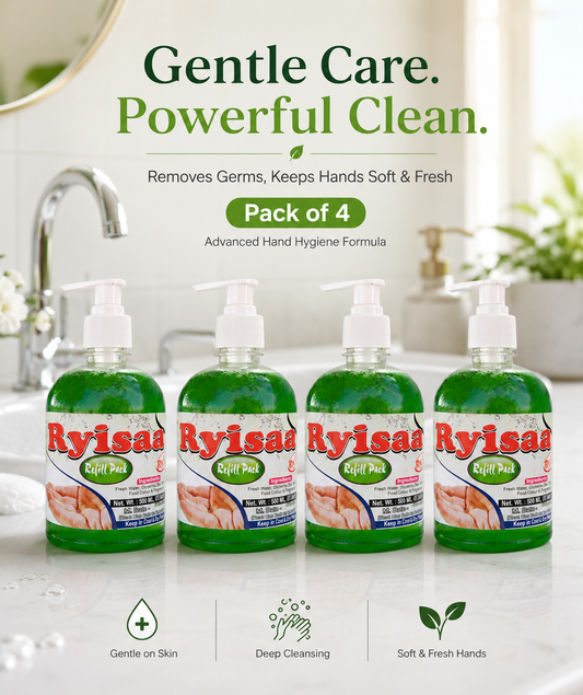 Ryisaa Glycerin Liquid Hand Wash Refill - Pack of 4