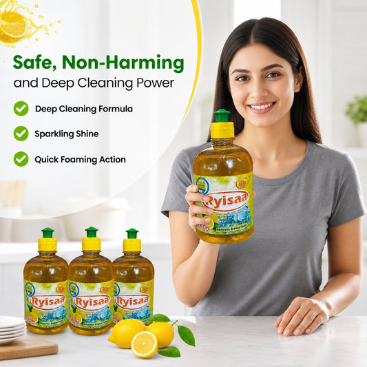 Ryisaa Lemon Extract Dishwashing Liquid - Pack of 3