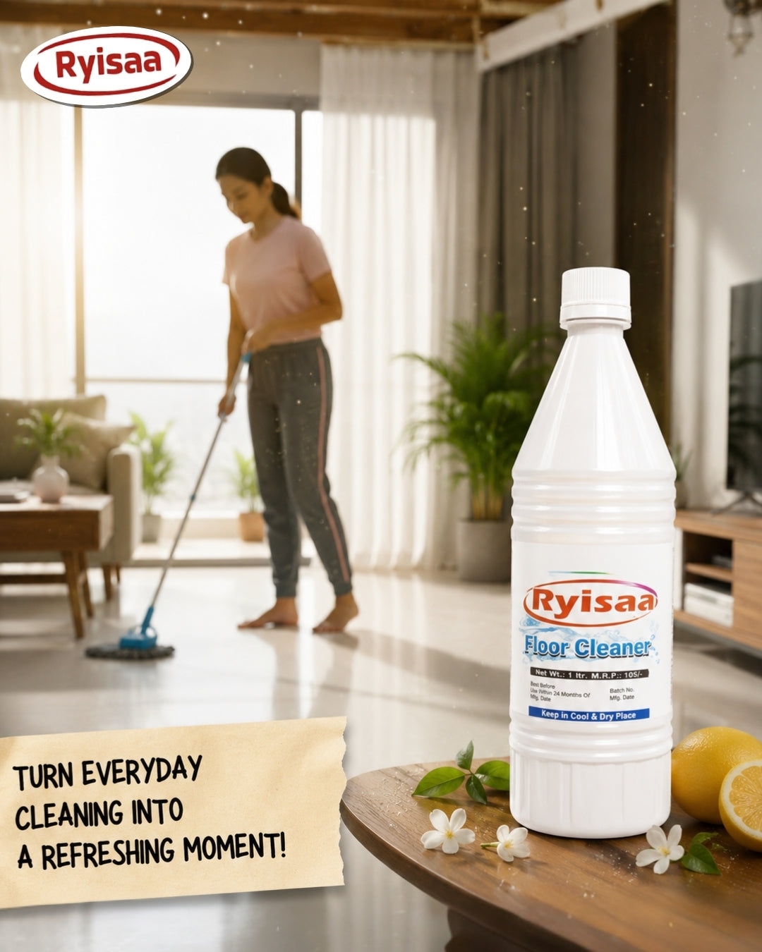 Ryisaa Combo Pack of 3 - Tiles, Floor & Toilet Cleaner